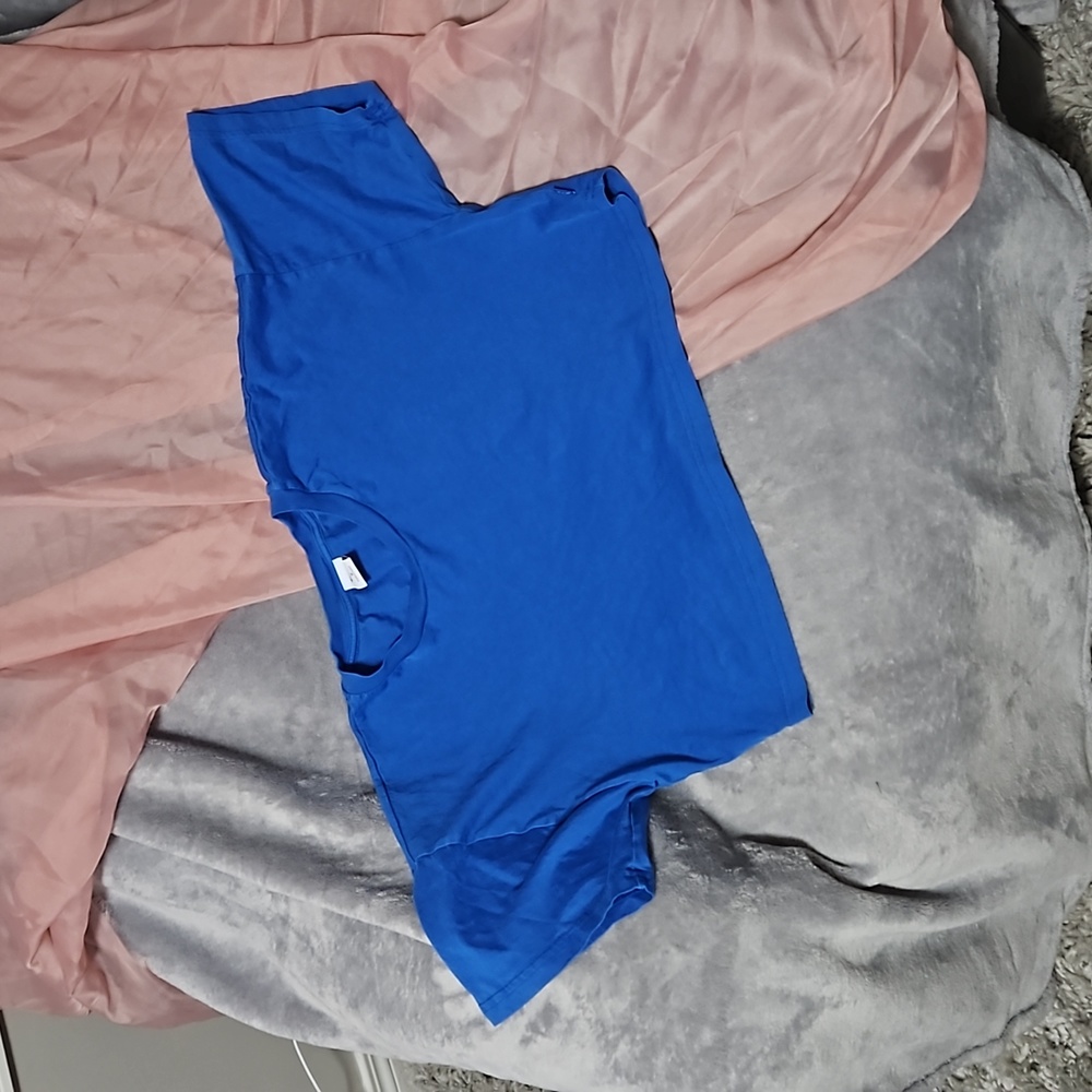 Aritzia TNA Blue Crop T-shirt